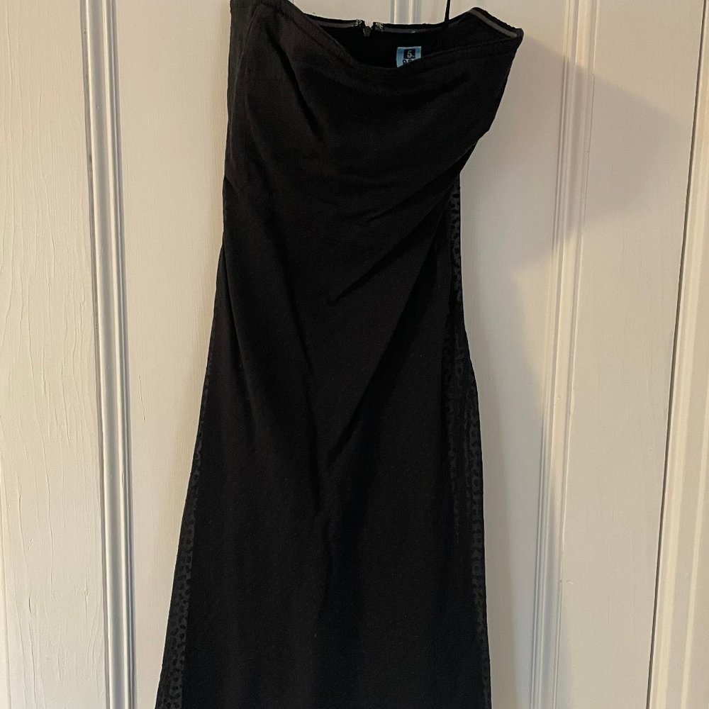 J.Crew Embossed Strapless Beach Dress Black Size 0